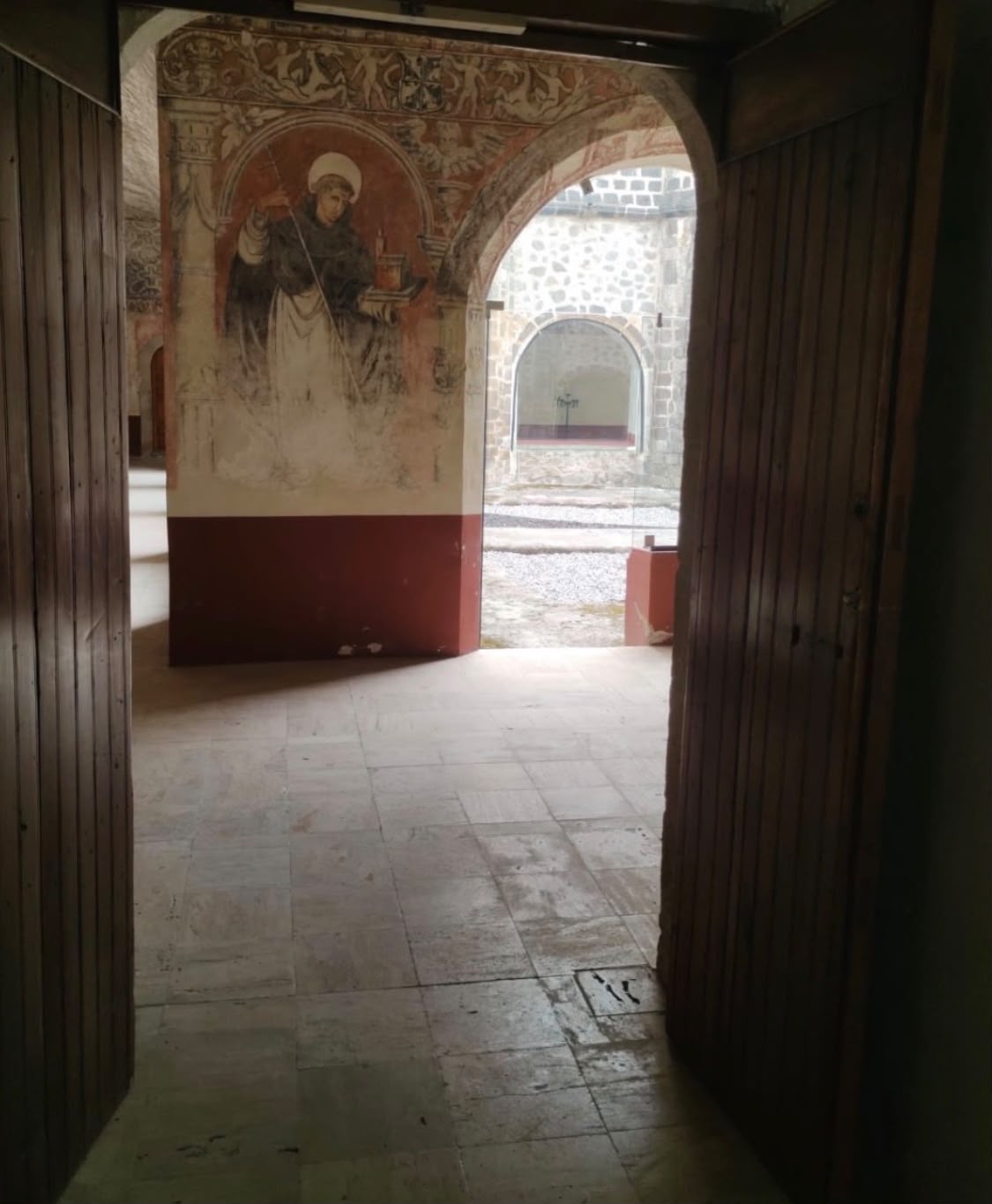 Fresco de Santo Domingo de Guzmán en el antiguo convento de San Juan Bautista